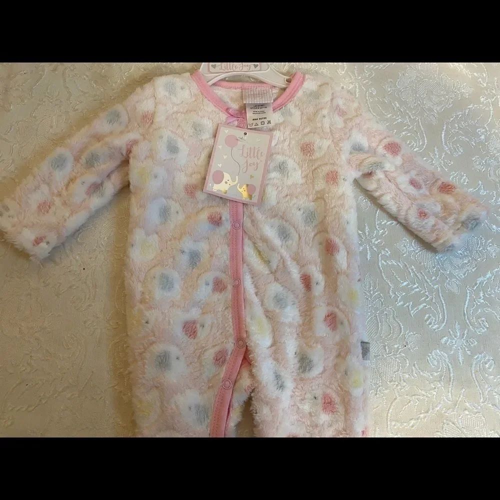 🛍Little joy Girls size 3-6 moths one piece Pijama🎀 - Picture 2 of 10